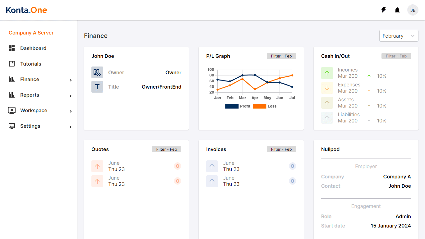 project - Konta.one - nullpod